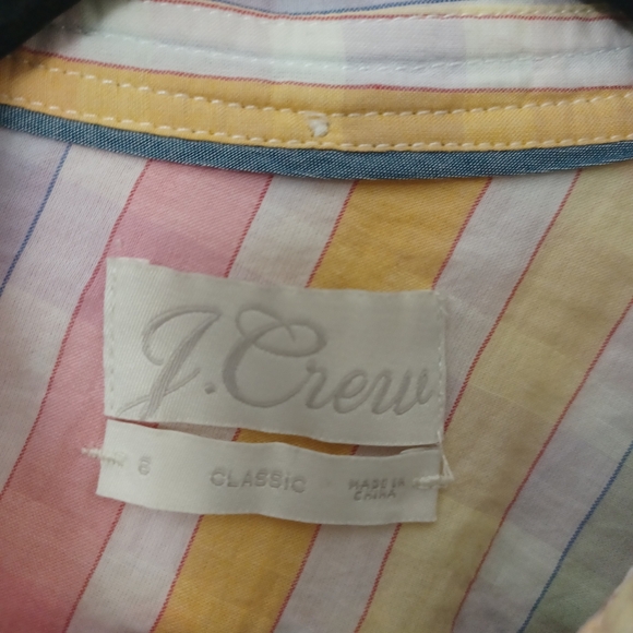 J Crew Classic-fit shirt in rainbow crinkle gingham - Picture 6 of 10